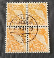 Viererblock Vollstempel Olten briefmarke