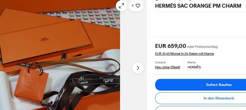 Hermès Borse: Hermès Sac Orange Leather Bag Charm – Usato da Collonges venduto da Auganien 8