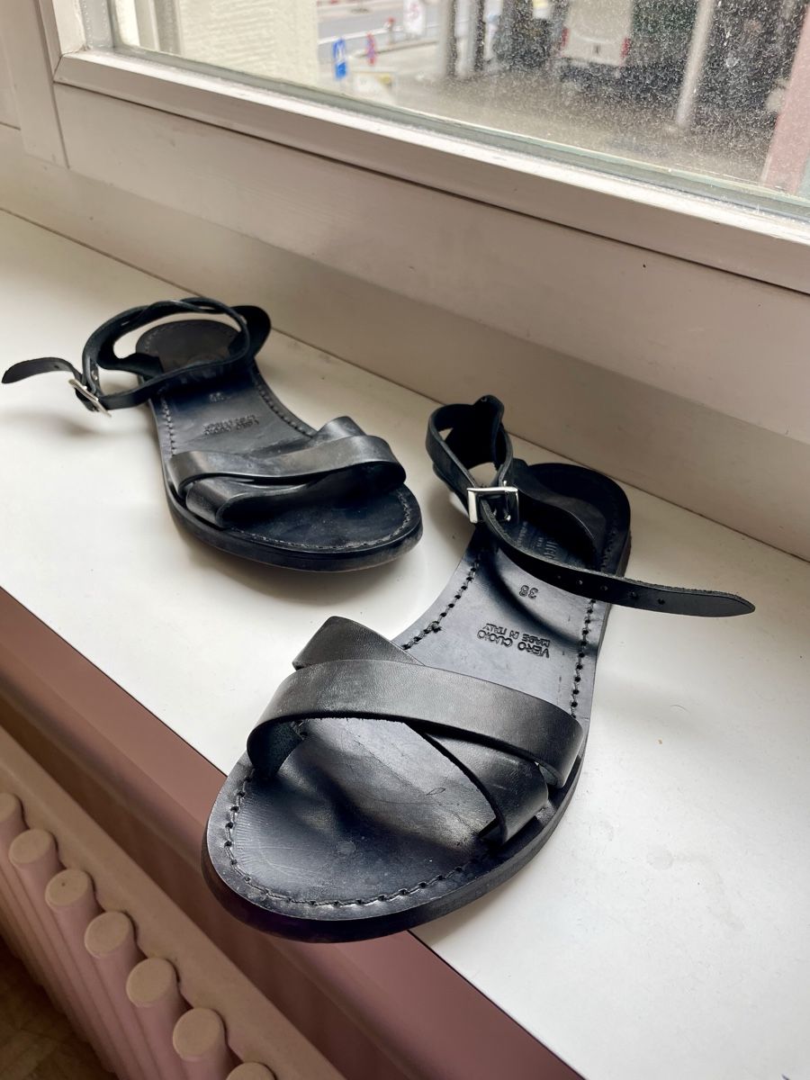 Scarpe da uomo: Echtleder Sandalen, schwarz, Grösse 38 – Usato da Zürich venduto da Carlajimena 3