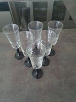 6er Set Weinglaesser Kristall schwarz Grösse H17cm guter ...