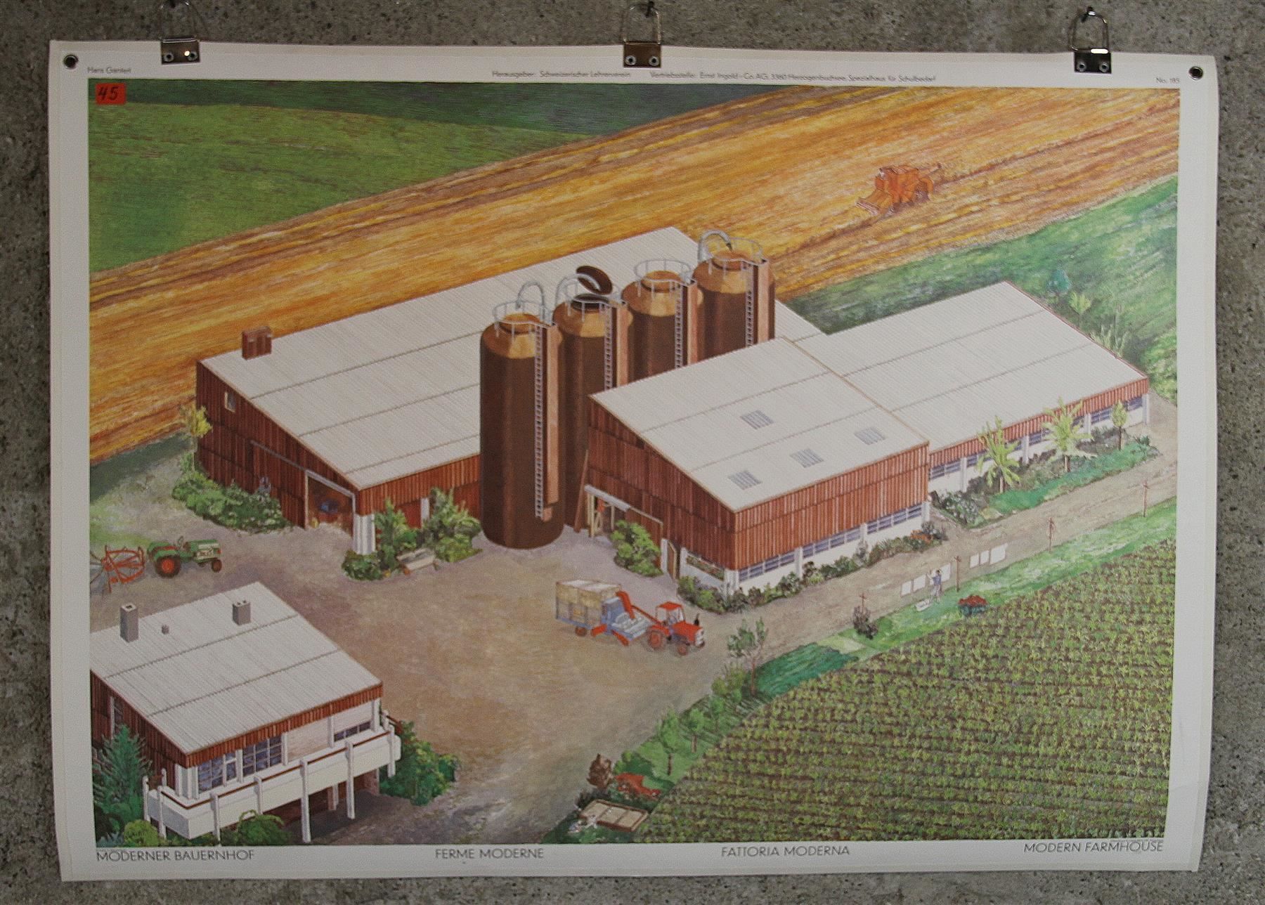 Poster & Bilder: Schulwandbild "moderner Bauernhof" – Gebraucht aus Birrwil von brandschatz_birrwil 1