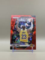 Lebron James Chalk Toss Red Cracked Ice Panini Prizm 2024-25