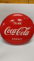 Trink Coca-Cola Blechschild, 60er Jahre Vintage (L26)