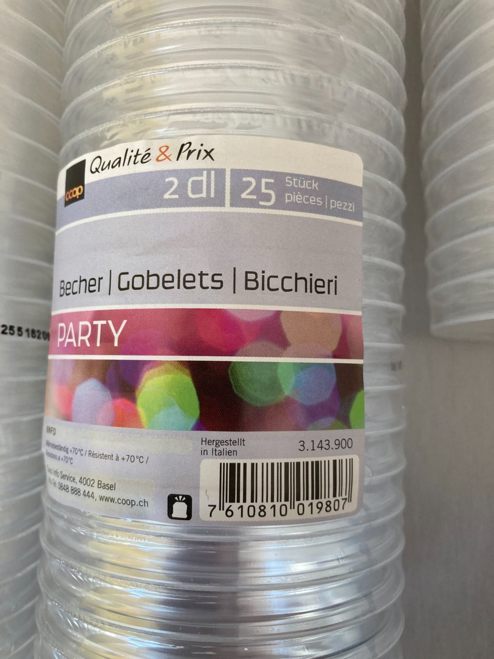Coop Behälter & Ähnliches: Partybecher, 2dl & 3dl, neu & originalverpackt – Neu und originalverpackt aus Obfelden von miau68 4