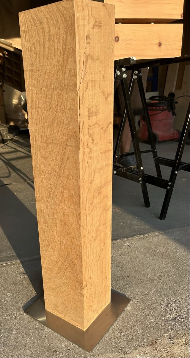 Altro in Decorazioni & Accessori: Dekosäule Sockel massiv Eiche, Stahlfuss ca. 80cm – Usato da Sursee venduto da ramona0406 7
