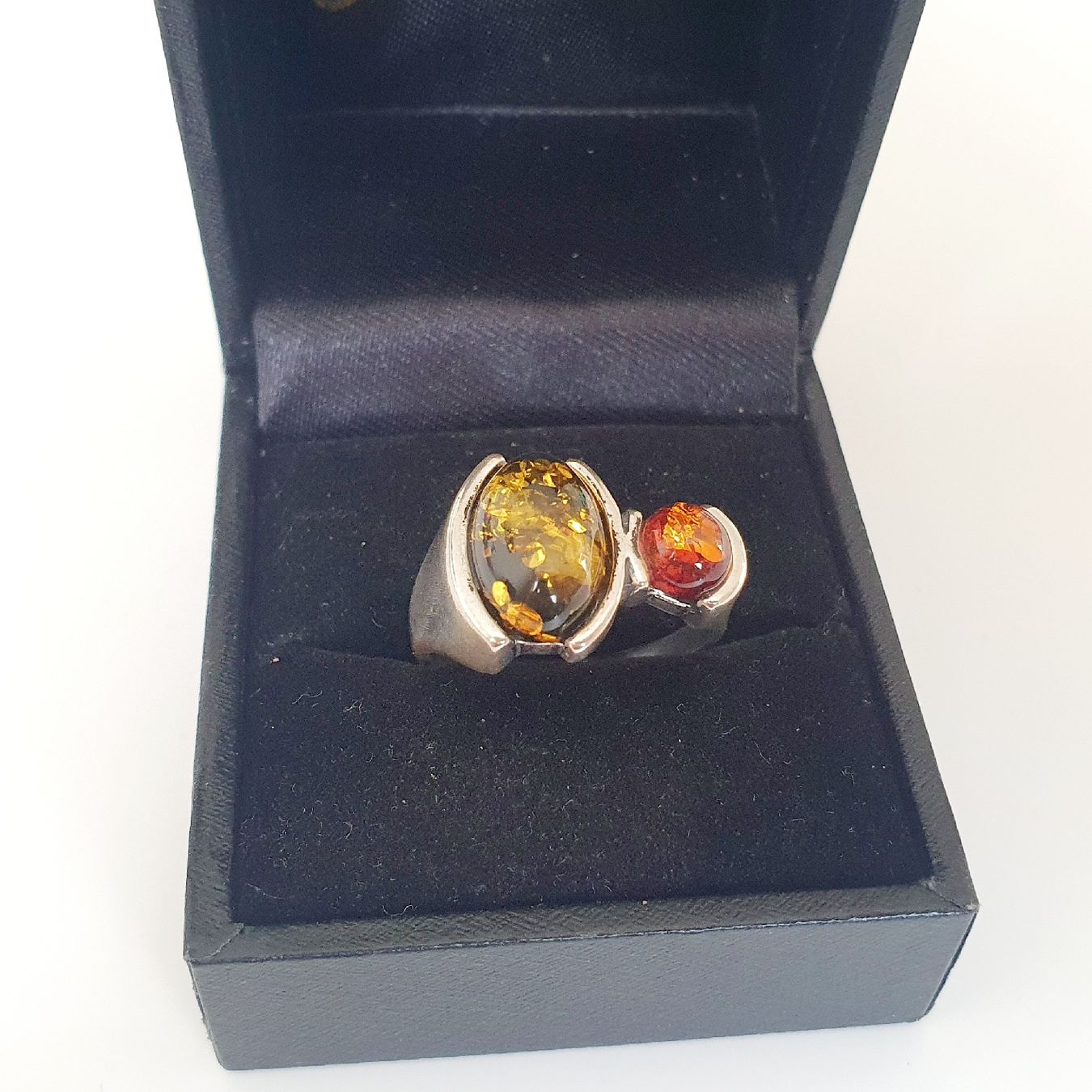 Anelli: Bernstein Ring Silber 925, Vintage Design, Gr 18,3mm  – Usato da Kreuzlingen venduto da Wunderkiste123 4