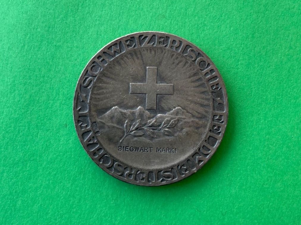 Medaglie: Schweizerische Schuetzenmedaille, Silber, im Etui – Usato da Bremgarten AG venduto da Schussi 1