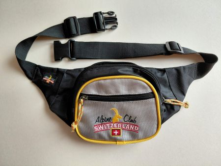 Bauchtasche Alpine Club Switzerland schwarz/silber