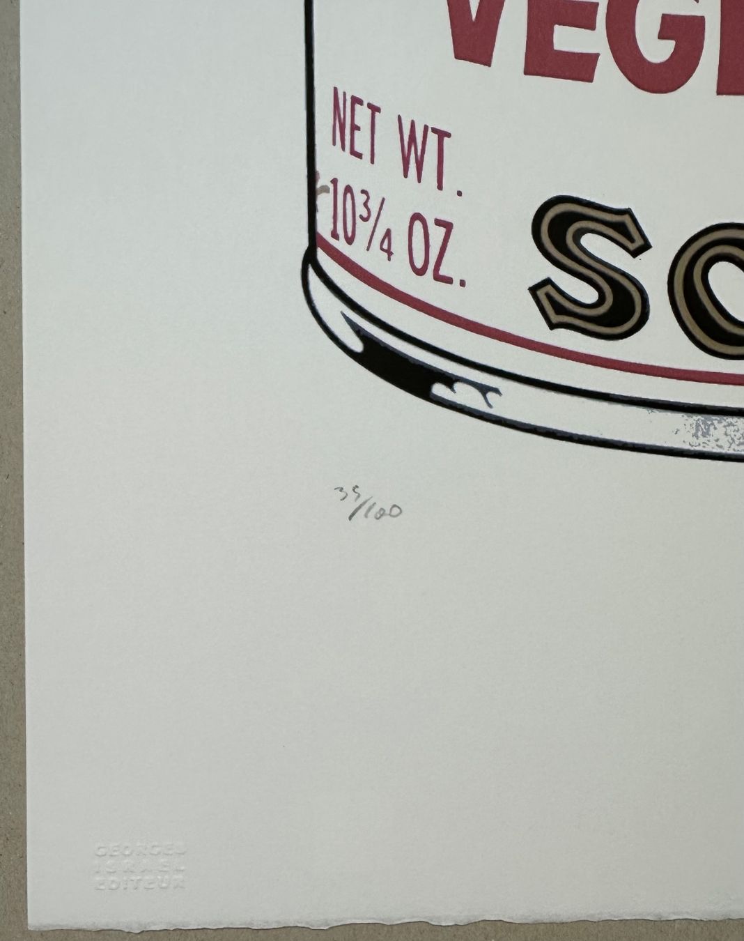 Poster & Bilder: Warhol: Vegetable Campbell Soup, POP Art 35/100 – Neu (gemäss Beschreibung) aus Meilen von Smgdesign 1