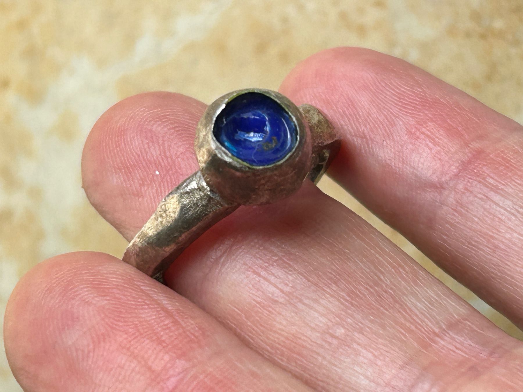 Anelli: Silberring mit blauem Emaille (Grösse 57.5) – Usato da Laufen venduto da belleskulptur