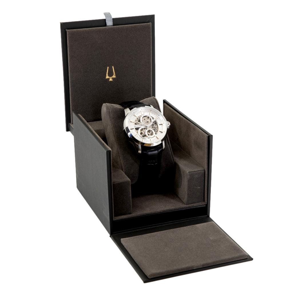 Bulova Orologi: Bulova herren 96A266 Sutton Skeleton Dial Watch – Nuovo e nell'imballaggio originale da Schindellegi venduto da harveystore 8