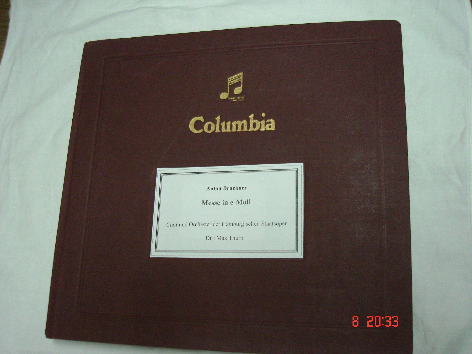 Schallplatten: Schellackplattenalbum Bruckner Messe in e-Moll. – Gebraucht aus Aeschi SO von abi1951