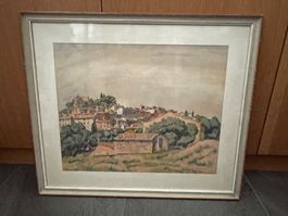 Aquarell von U.W. Züricher (1877-1961) Kunstmaler