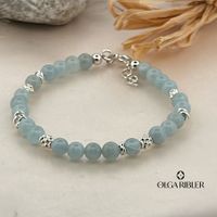 Aquamarin Armband, Silber 925er