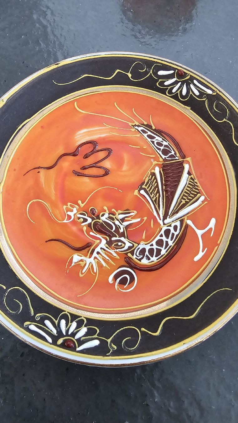 Set di piatti: Vintage Kaffee Set Orange Moriage Dragon Ware, Oriental, – Usato da Richterswil venduto da furlan 2