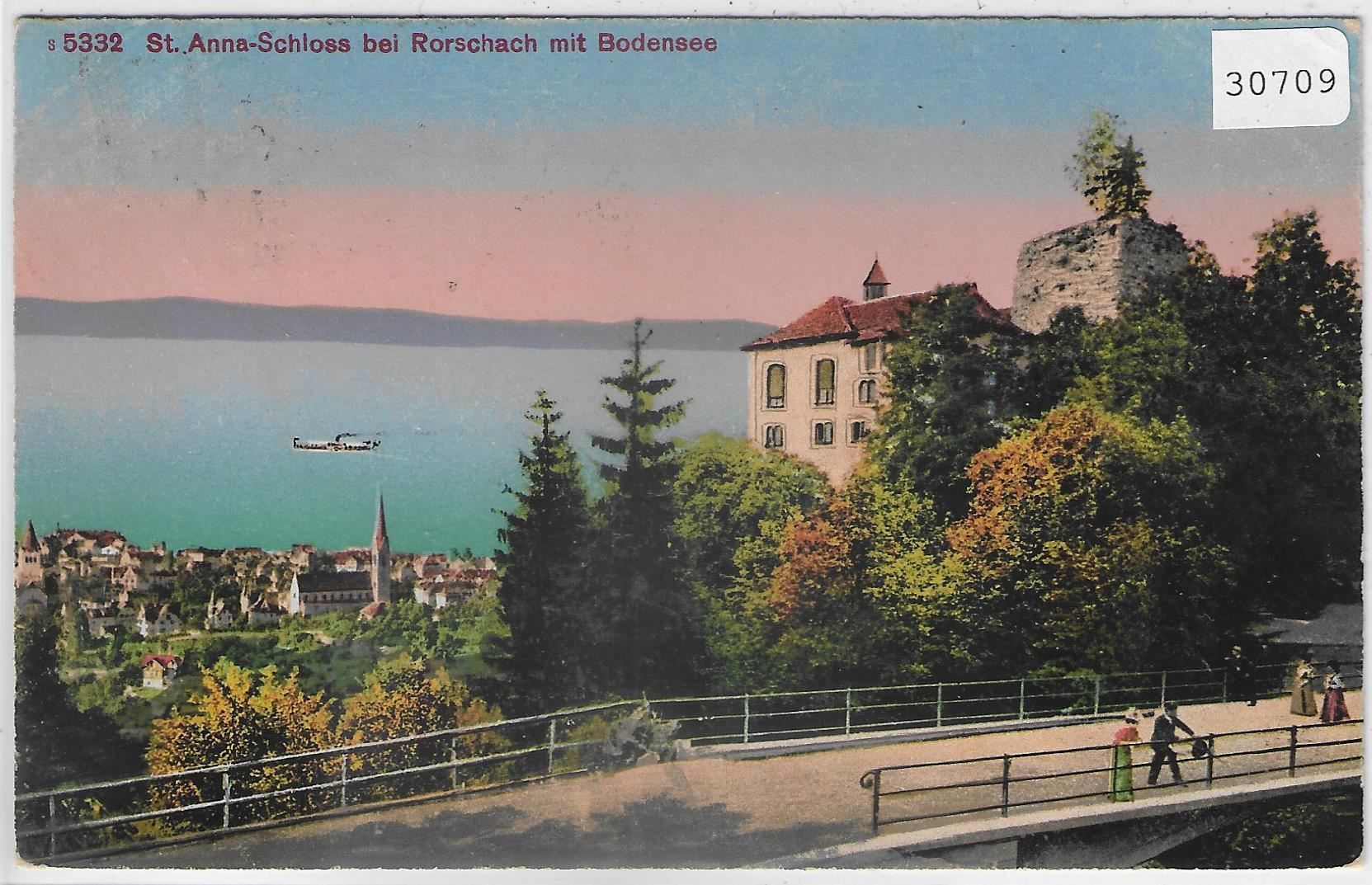 Cartoline postali: St. Anna-Schloss bei Rorschach - Litho – Usato da Ettingen venduto da Kartenplanet