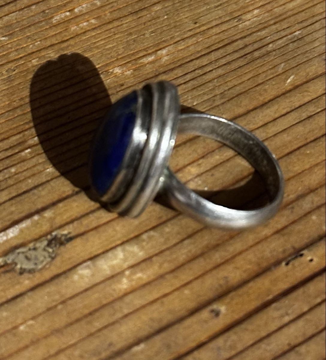 Anelli: Silberring mit Lapislazuli – Usato da Donat venduto da troja007 1