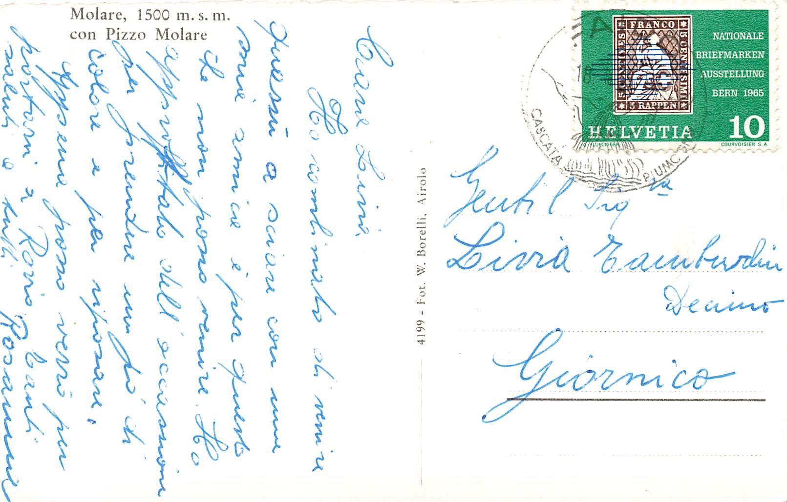 Cartoline postali: Molare Leventina – Usato da Biasca venduto da Blenio71 1