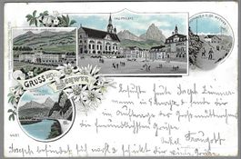 1908, SCHWYZ, SCHÖNE VIERBILDRIGE LITO
