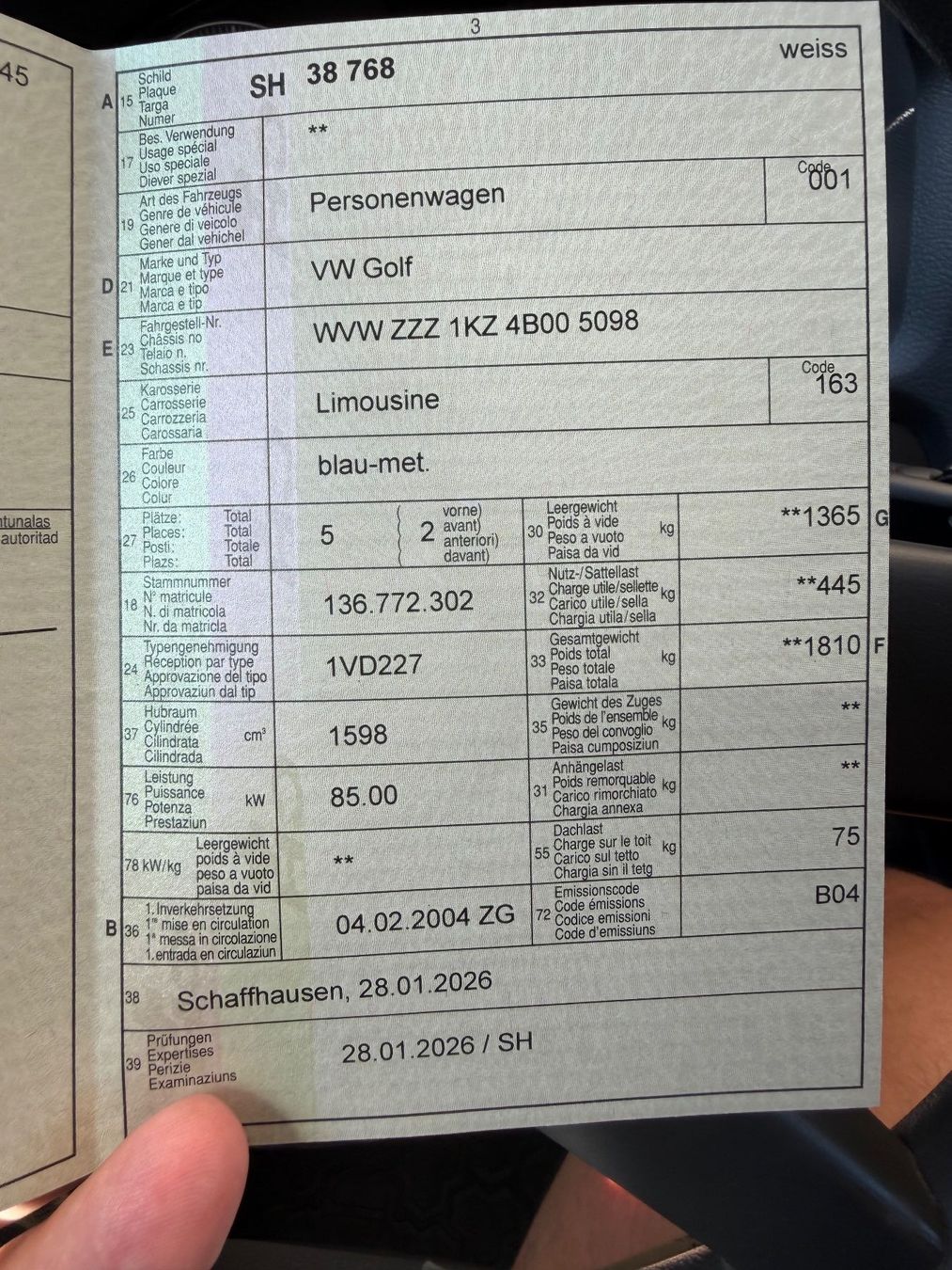 VW Automobili: Vw Golf 5 1.6 FSI – Usato da Neuhausen venduto da ion_6nb9 8