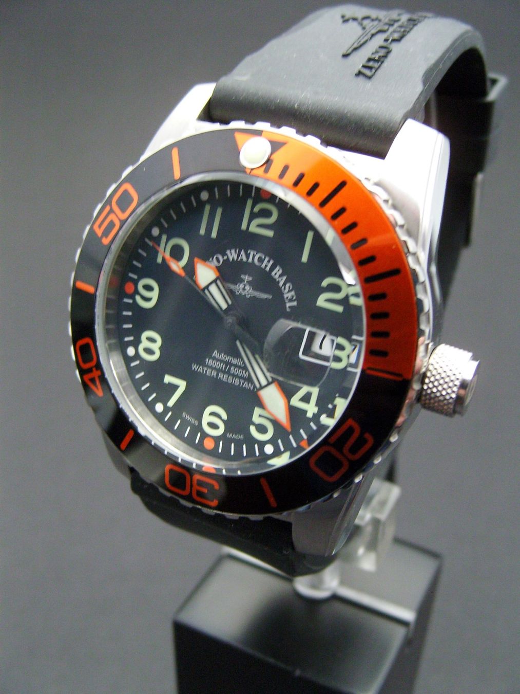 Zeno Orologi: Neue Airplane Diver Automatic Numbers, black/orange – Nuovo e nell'imballaggio originale da Mels venduto da niezie2002 1