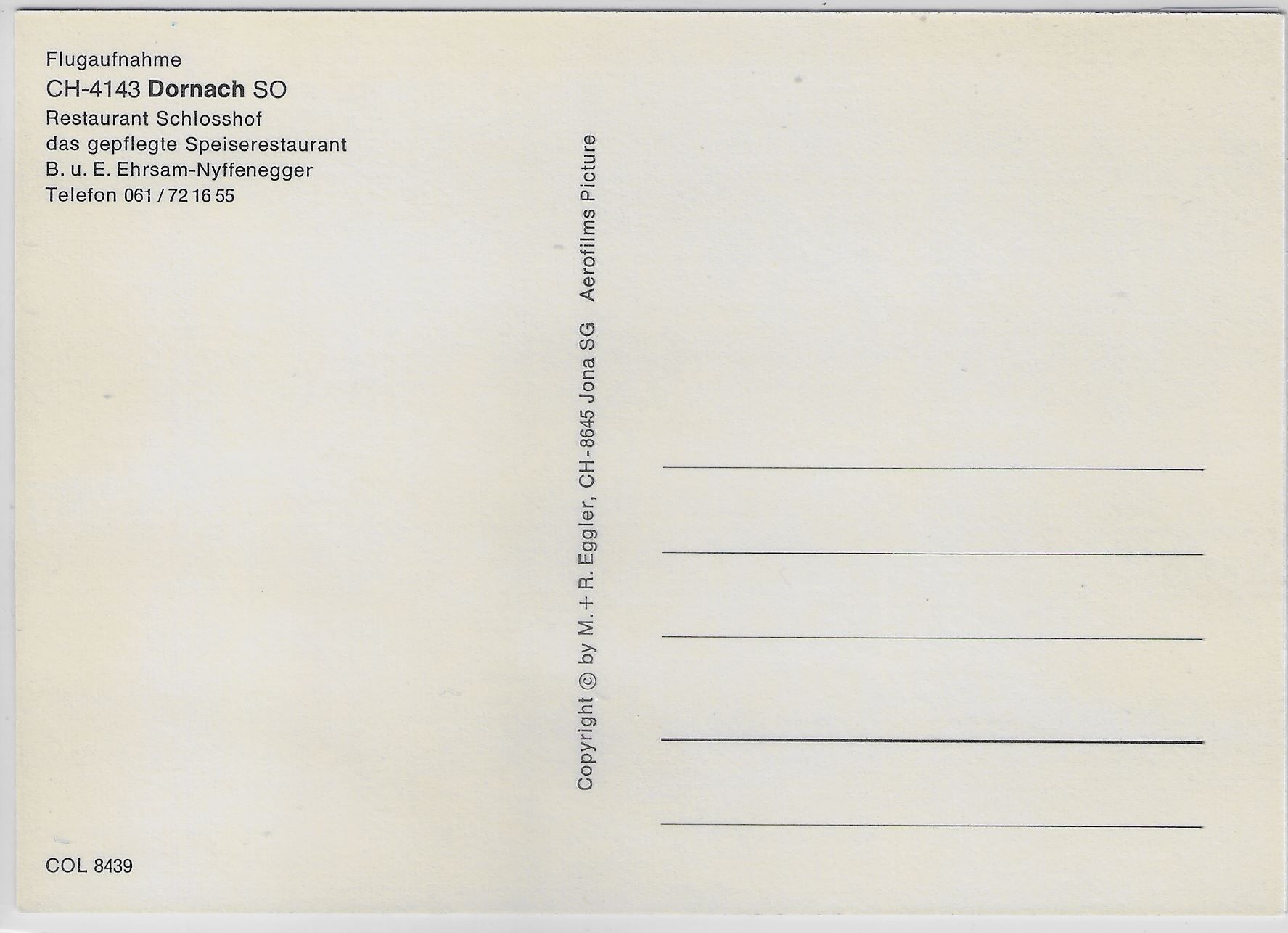 Cartoline postali: Flugaufnahme Dornach SO - Restaurant – Antico da Ettingen venduto da Kartenplanet 1