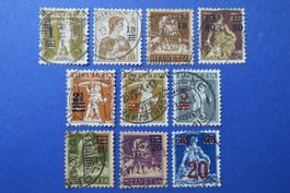 Teil-Serie Aufbrauchausg.Nr.132-151, 10 Werte - SBK: 116.-.