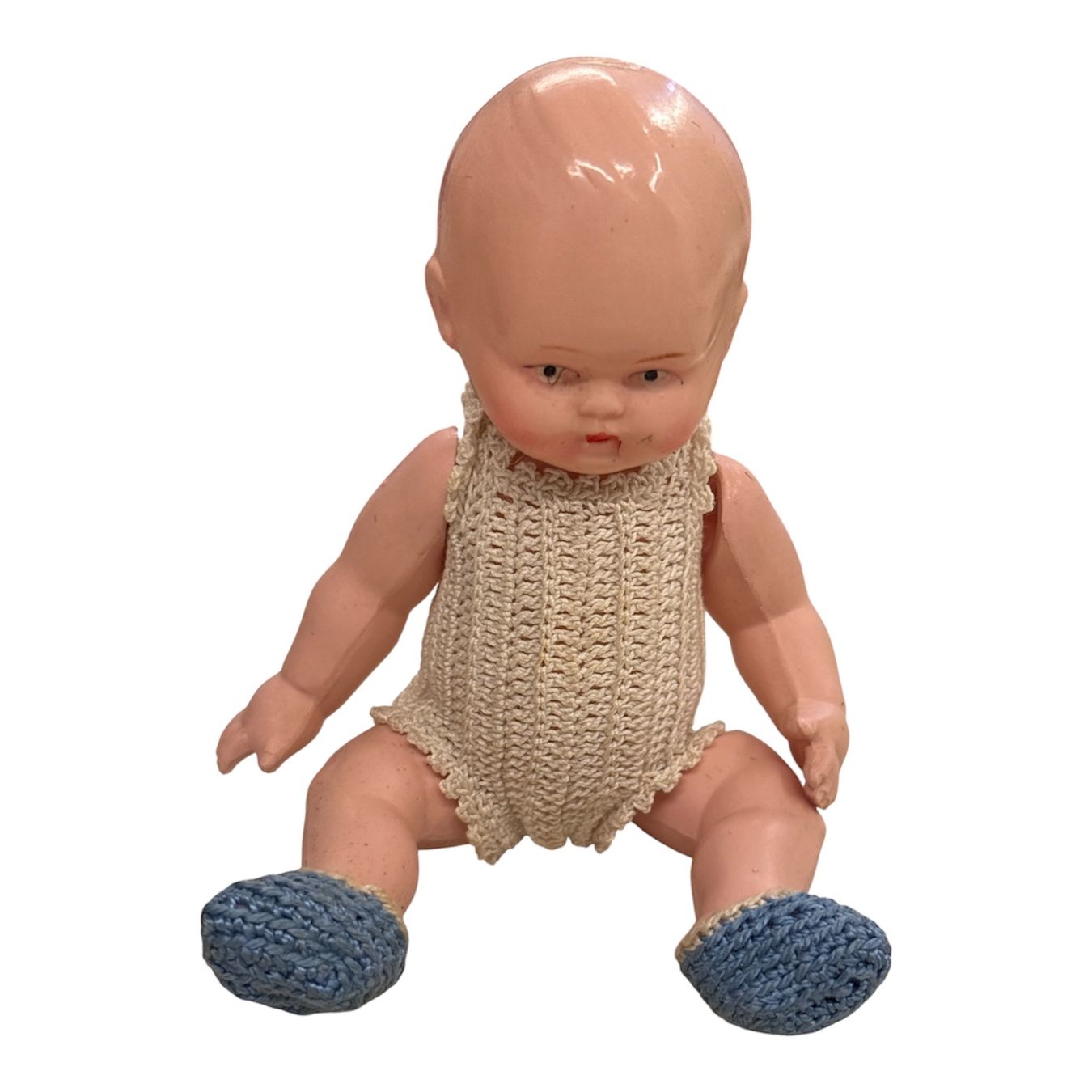 Bambole: Puppe - Celluloidbaby   "Cellba"  - 11 cm gross – Usato da Pratteln venduto da Dollshop