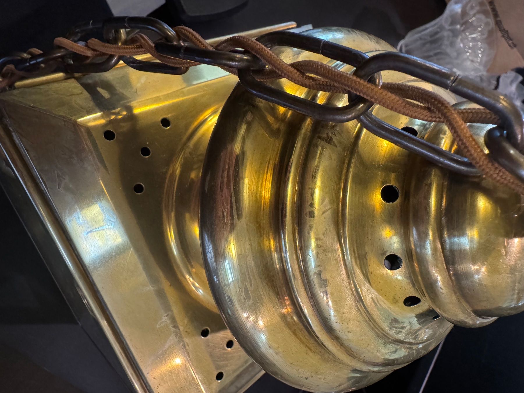 Lampadari & plafoniere: Antike Messing Hängelampe – Usato da Kreuzlingen venduto da etz_6ctp 3