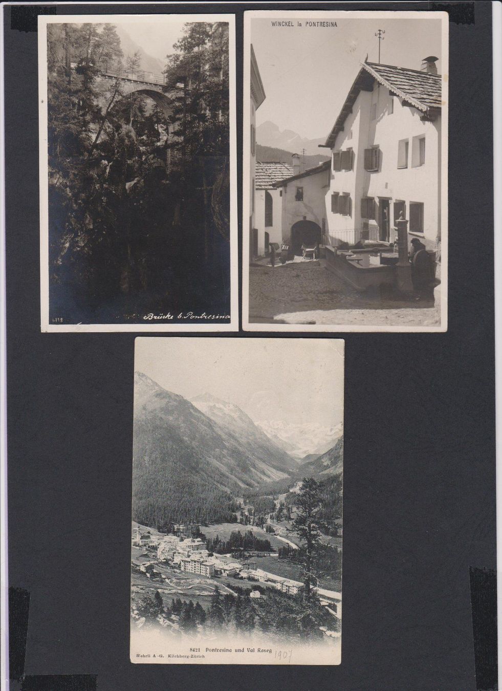 Cartoline postali: Pontresina   :   Sammlung von über 40  alten Ansichtskarten – Usato da Vitznau venduto da Ropaku 9