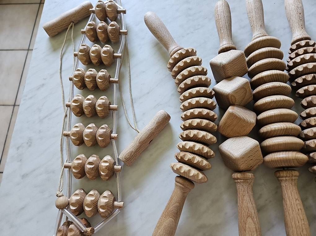 Dispositivi per massaggi: Ensemble de massages en bois – Usato da Massongex venduto da noyane