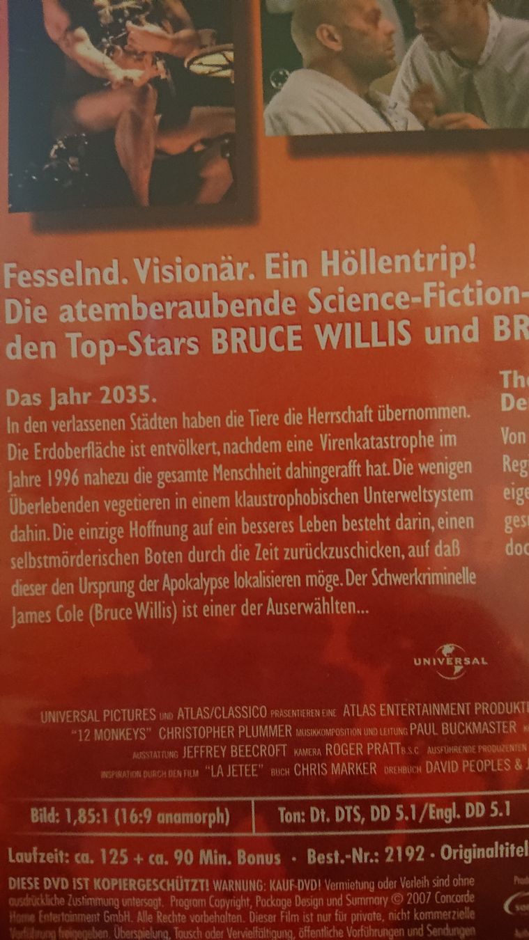 Tutti i DVDs: 12 Monkeys - Remastered  – Usato da Chur venduto da FreakofRarity 3