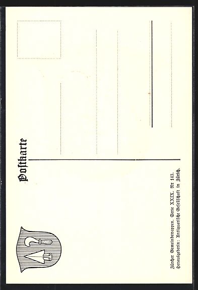 Ansichtskarten: AK Unterengstringen, Wappen der Gemeinde – Gebraucht aus Berlin von bartko-reher 1