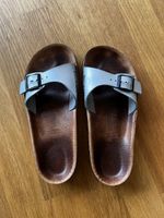 Birkenstock, silber, Gr. 38, schmal