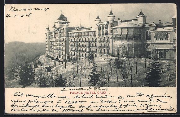 Cartoline postali: AK Caux, Palace Hotel, 1904 – Usato da Berlin venduto da bartko-reher