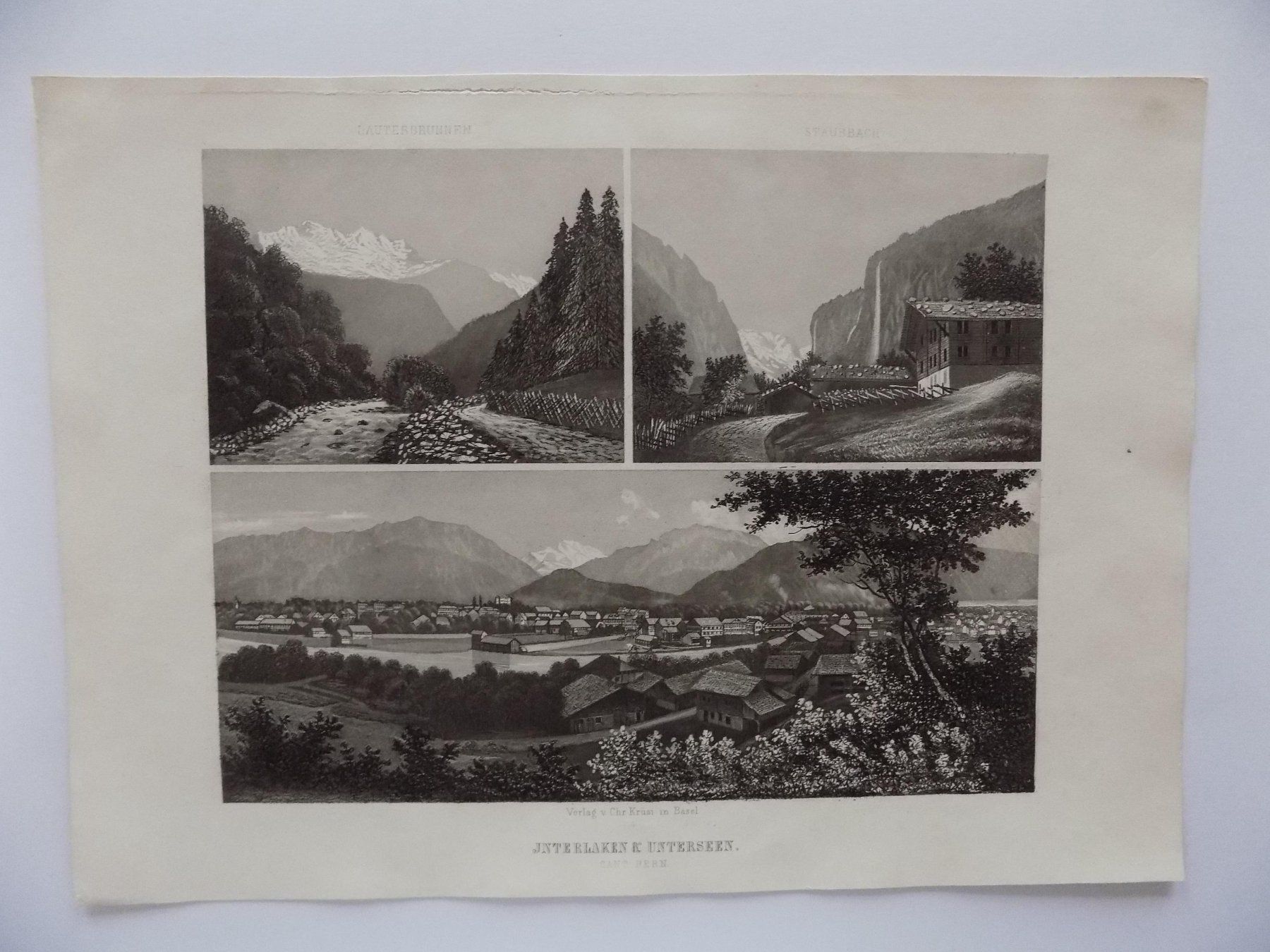 Incisioni: Interlaken und Unterseen – Usato da Risch venduto da Antikfee 3