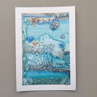 Aquarell Original Abstrakt - 14.5 x 20.5cm