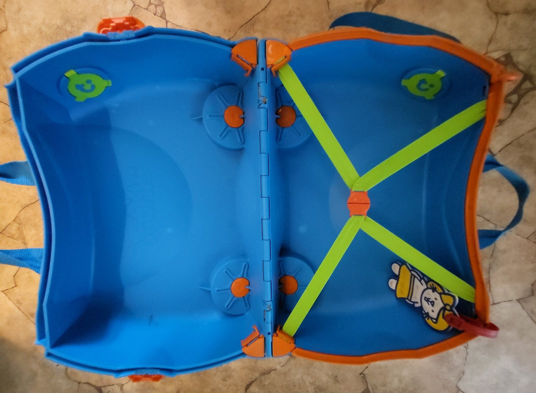 Trunki Reisekoffer: Trunki children's ride-on suitcase blue used – Gebraucht aus Zürich von tzhbuanb 2