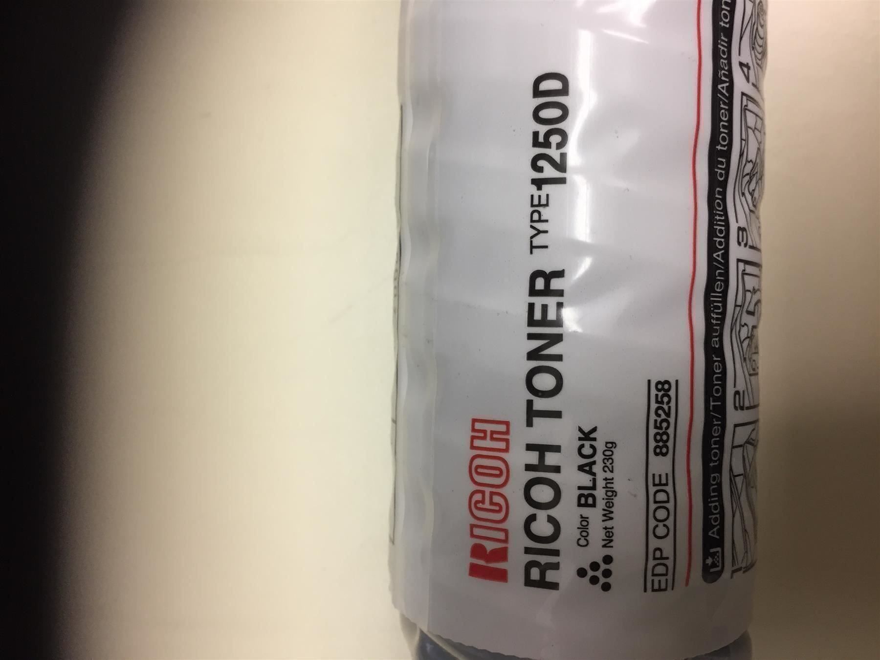 Ricoh Cartucce per stampanti & toner: Ricoh Toner Type 1250D Schwarz – Nuovo e nell'imballaggio originale da Langwiesen venduto da Restposten-24 1