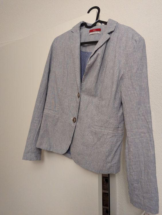 S.Oliver Giacca Blazer Uomo, 91N2, Taglia 50, Tessuto Di Qualità Con Tasche E Vestibilità Aderente - 2