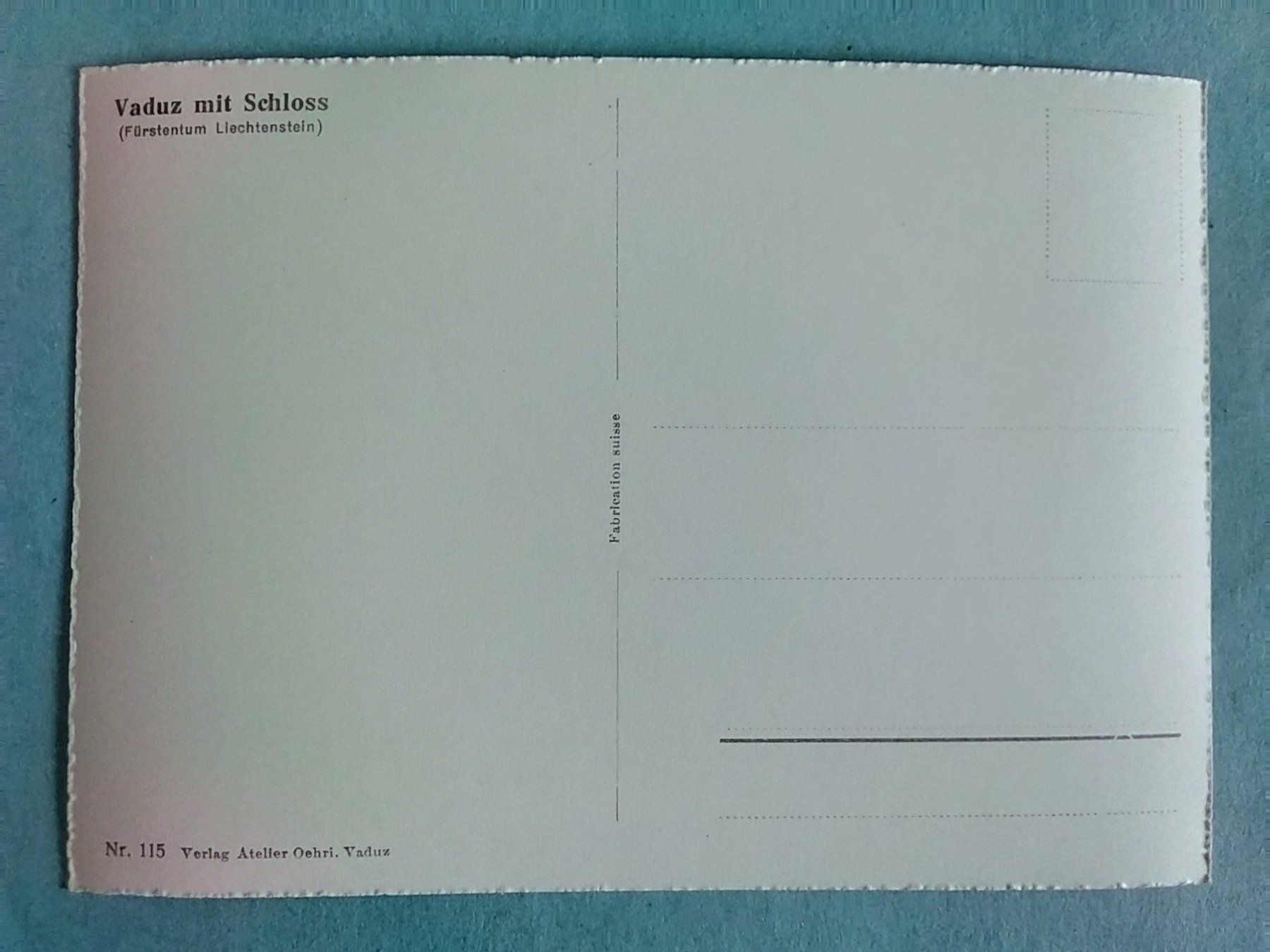 Cartoline postali: FL Vaduz mit Schloss – Usato da Appenzell venduto da lama19 1
