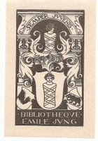 Ex-libris héraldique Emile Jung par Claude Jeanneret Wappen