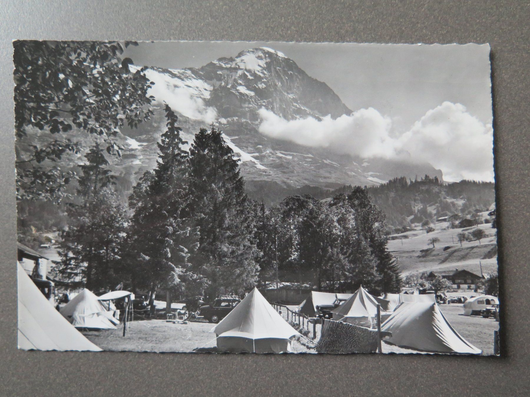Ansichtskarten: GRINDELWALD - CAMPING BODENWALD MIT EIGER – Gebraucht aus Wittenbach von lipasal