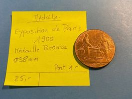 MEDAILLE EXPOSITION DE PARIS 1900 -