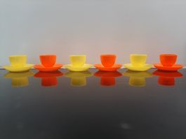 Mid Century 60er 70er DDR Sonja Plastic Eierbecher Vintage 6