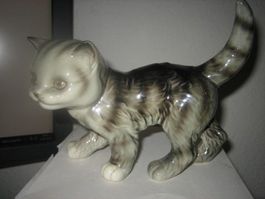 Sehr schöne grosse Göbel Porzellan Katze Figur Sammler Tier