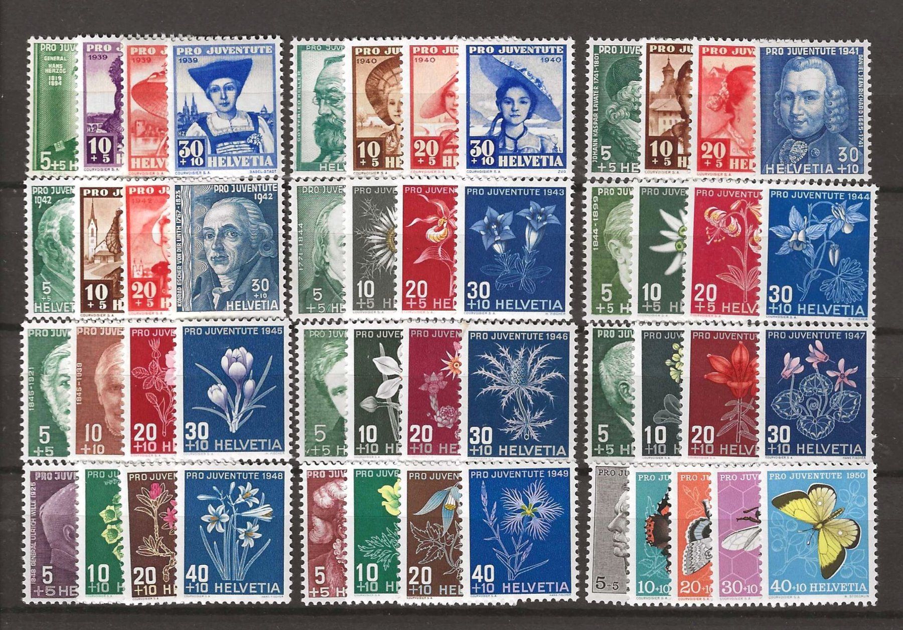 Alle Briefmarken: Pro Juventute Serien 1939 - 1963 postfrisch ** – Neu (gemäss Beschreibung) aus Gümligen von Geniusbuy