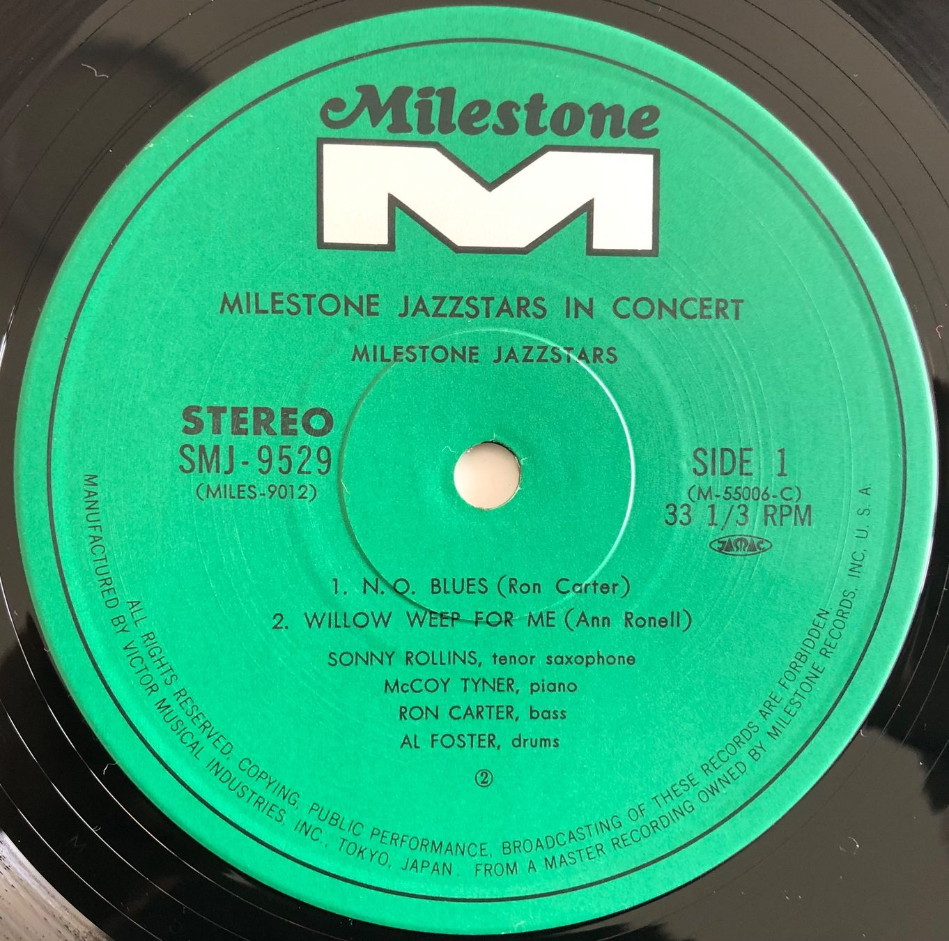 Dischi in vinile: SONNY ROLLINS / MCCOY TYNER / RON CARTER - MILESTONE JAZZSTA – Usato da Poliez-Pittet venduto da Newtown-Records 4