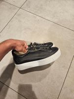Paul Green Damen Leder Sneakers Schwarz - Gr. 38 (UK 5)