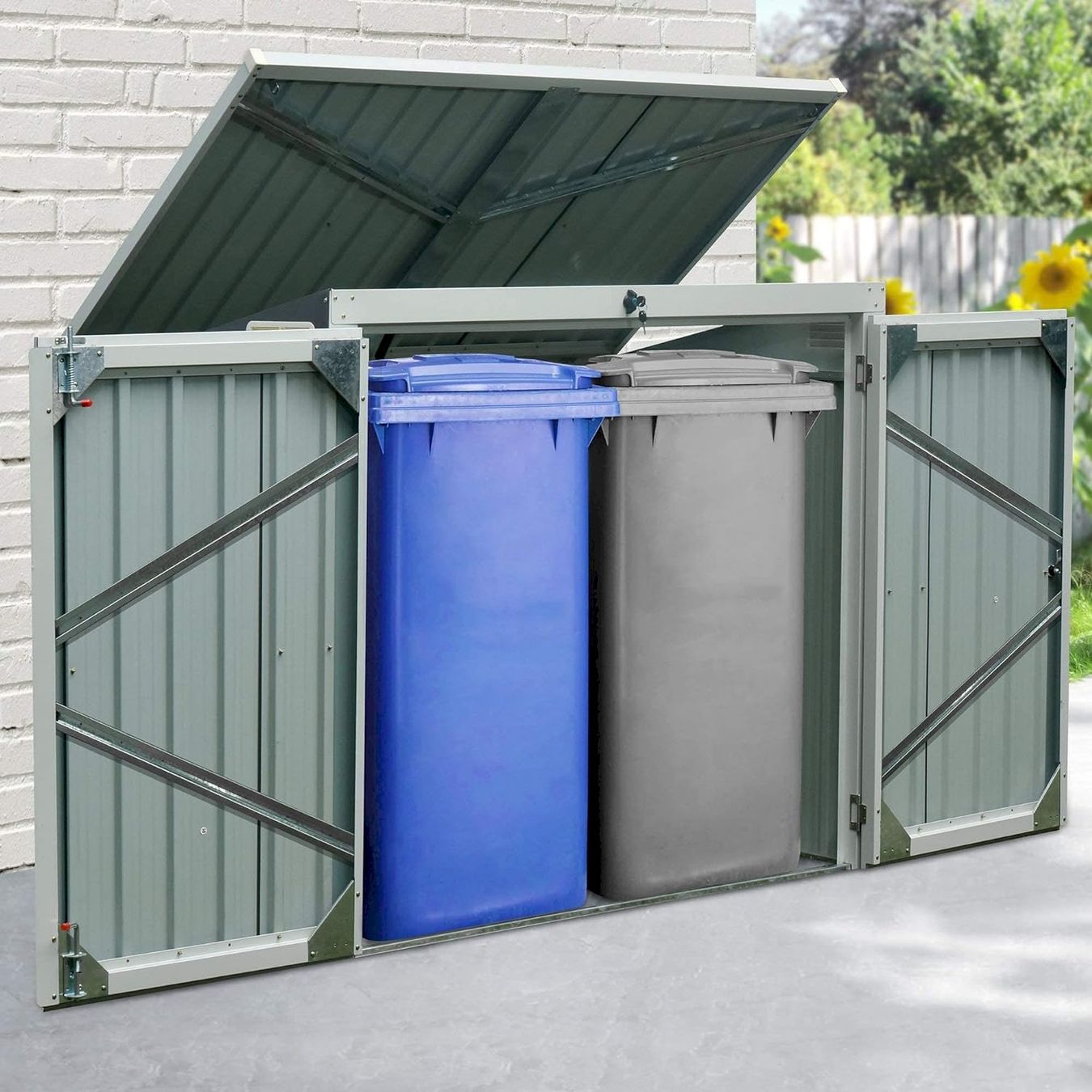 Casette da giardino & serre: Gartenschrank (158x101x134cm) Anthrazit – Nuovo e nell'imballaggio originale da Bottighofen venduto da zaap 3